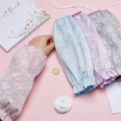 GORGECRAFT 5 works Stain Resistant Sleeves Kitchen Oilproof Arm Sleeves Covers Protector Waterproof Winter Double Layer Oversleeves Cleaning Accessories for Women Work Dish Washing - Image 3