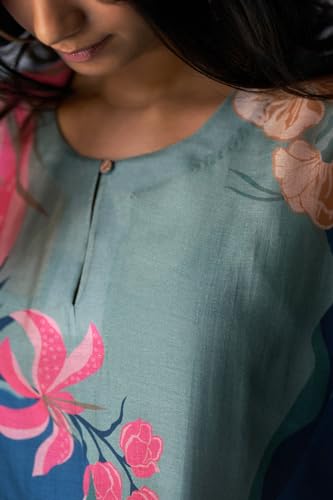 Image of GoSriKi Women's Cotton Blend Straight Printed Co-Ord Set