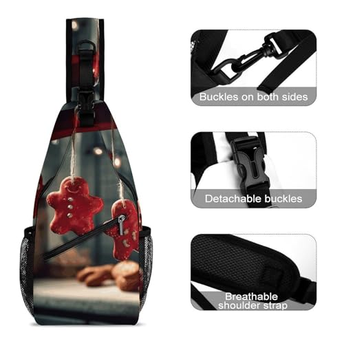 Bolso cruzado rojo multiuso para viaje y deportes miniatura 3