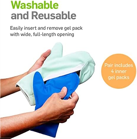NatraCure Cold Therapy Mitts - Small/Medium - (for Sore, Aching Hands, Arthritis, Neuropathy, Chemotherapy, and Hand or Finger Pain)