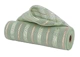 Deco Poly Mesh 10.25' Fine Weave Metallic and Jute for Wreaths, Crafts, and Holiday...