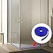 Oedema Shower Bottom Waterproof Door Rubber Seal 118 Inch Long Silicone Door Seal Strip for Shower Door Replacement Parts, Blue