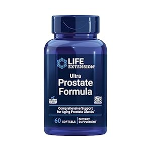Life Extension Ultra Prostate Formula, saw palmetto for men, pygeum, stinging nettle root, lycopene, 11 nutrients for prostate function, non-GMO, gluten-free, 60 softgels