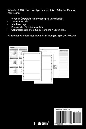 Kalender 2020 für Informatiker: Wochenplaner / Tagebuch / Journal für das ganze Jahr: Platz für Notizen, Planung / Planungen / Planer, Erinnerungen und Sprüche (German Edition) image 4