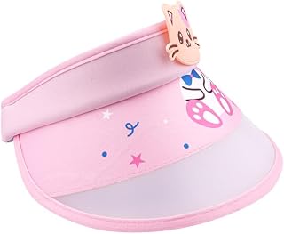 CHACKO Sun Visor Hat for Kids Sport Cap Sun Protection Hats for Girls Boys for 3-10Y_Pink Price In India