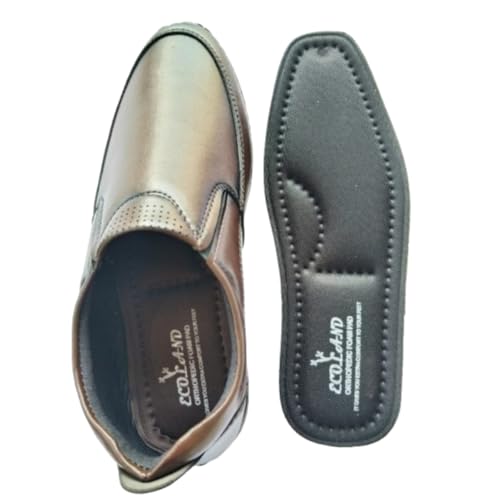 Image of Memory Foam Shoe Insoles Comfortable Insoles Supports Heel & Arch Absorbs Foot Sweat & Moisture Ultra Soft Cushioned Lightweight Durable Washable Pads for Men FORMAL SHOES INSOLE Black (1 Pair) (BLACK, 8)