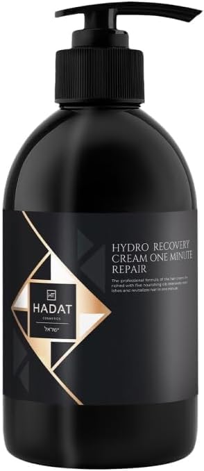 HADAT HYDRO RECOVERY CREAM ONE MINUTE REPAIR 16.91 Fl. Oz. (500 ml) with Five Nourishing Oils: Professional Formula to Revitalise Your Hair in Just ONE Minute, White