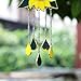 Reicyfang Sunflower Wind Chimes Ornaments, Stained Glass Dripping Sunflower Pendant Window Hanging Panel Decoration with Chain, Flower Wind Chimes Art Decorations for Garden Patio Decor