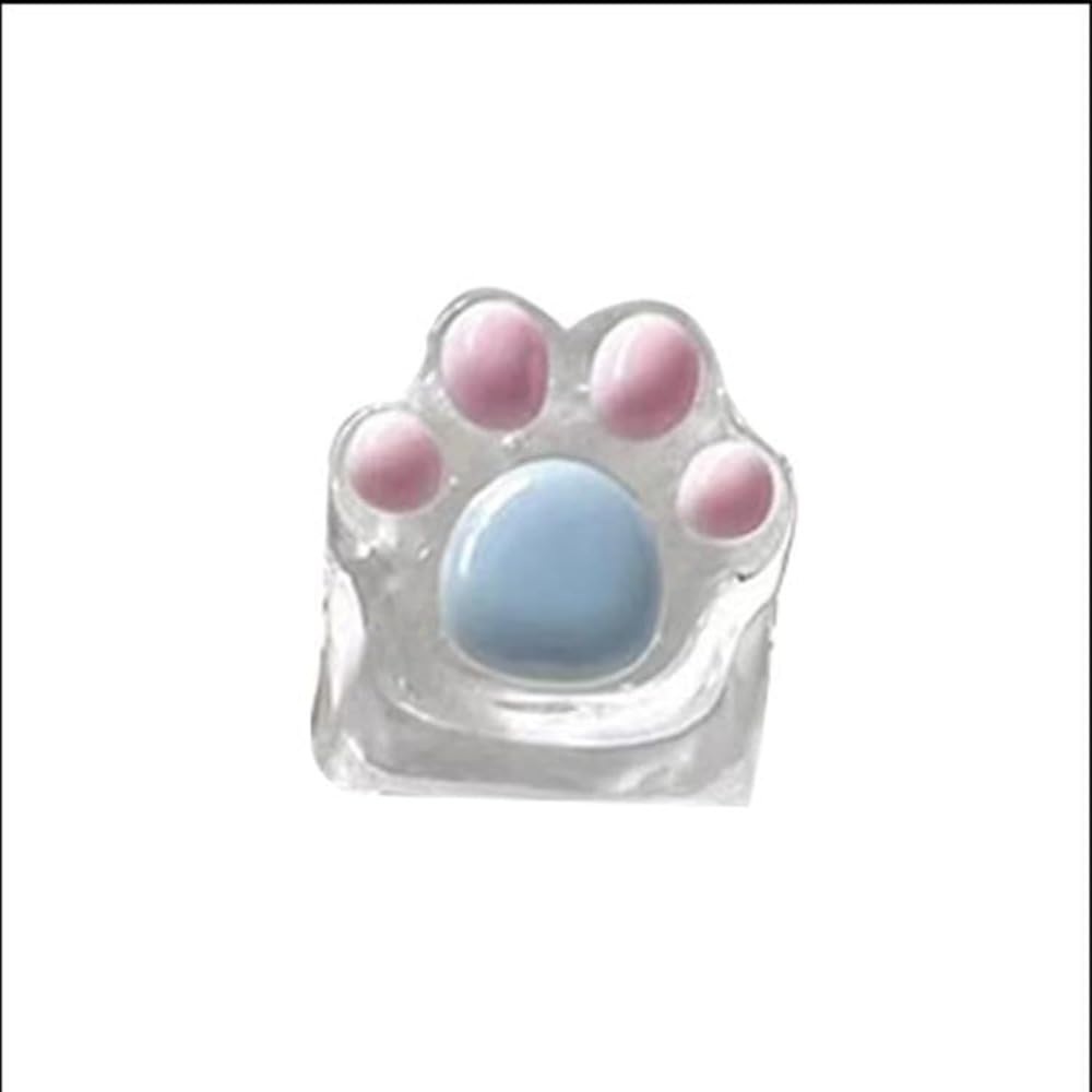 Amazon.co.jp: かわいいキーキャップ クリア猫の足キーキャップ 4個
