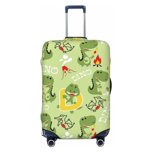 VOSERY Travel Luggage Cover - Cute Dinosaurs Cartoon Washable Suitcase Covers Protector Fits 18-32 Inch Luggage