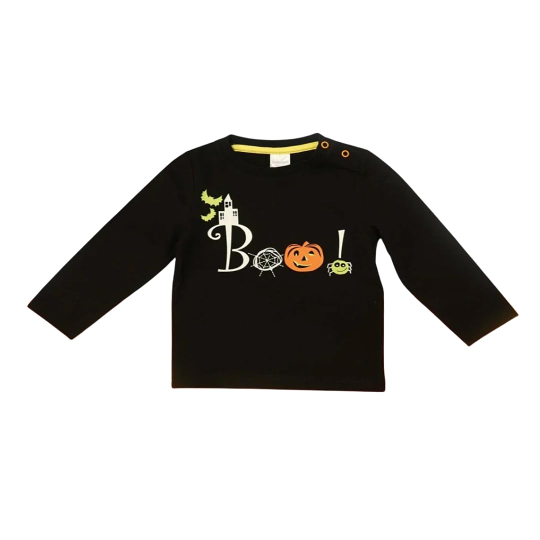 Blade & Rose Unisex Black | Boo Top | Clothing For Children | 1-2 Years | Halloween Collection
