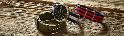 Speidel Nato Style Watch Band 20Mm Blue And White Striped Woven Military Style Nylon Strap With Heavy Duty Stainless Steel Keepers And Buckle #TOP1