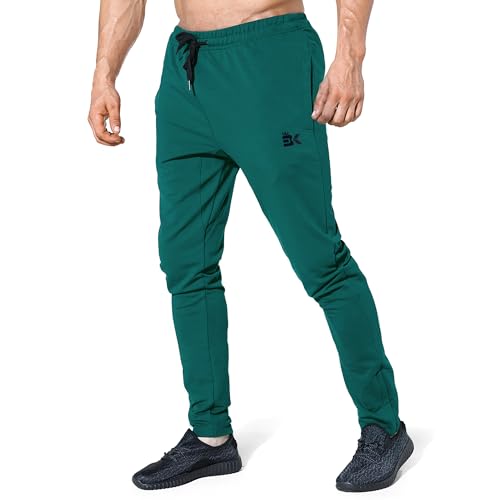 Image of BROKIG Mens Zip Joggers Pants - Casual Gym Workout Track Pants Comfortable Slim Fit Tapered Sweatpants with Pockets