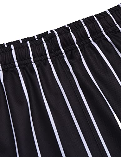 Coofandy Men's Mesh Gym Bodybuilding Shorts Running Workout Lightweight Shorts Elastic Waistband With Pockets,Black & White Stripe/Navy Blue/Grey,Medium #TOP4