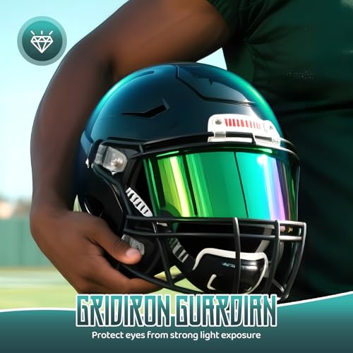 Image of Football Helmet Visor for Helmets, Impact-Resistant Eye Protection for Youth & Adult Football Players