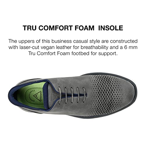Vance Co. Men's Demar Tru Comfort Foam Lace-up Casual Dress Shoe - Grey, Size: 104