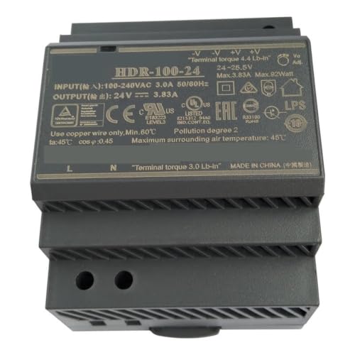 Alimentation a rail ultra-mince HDR-100-24 pour tableau electrique