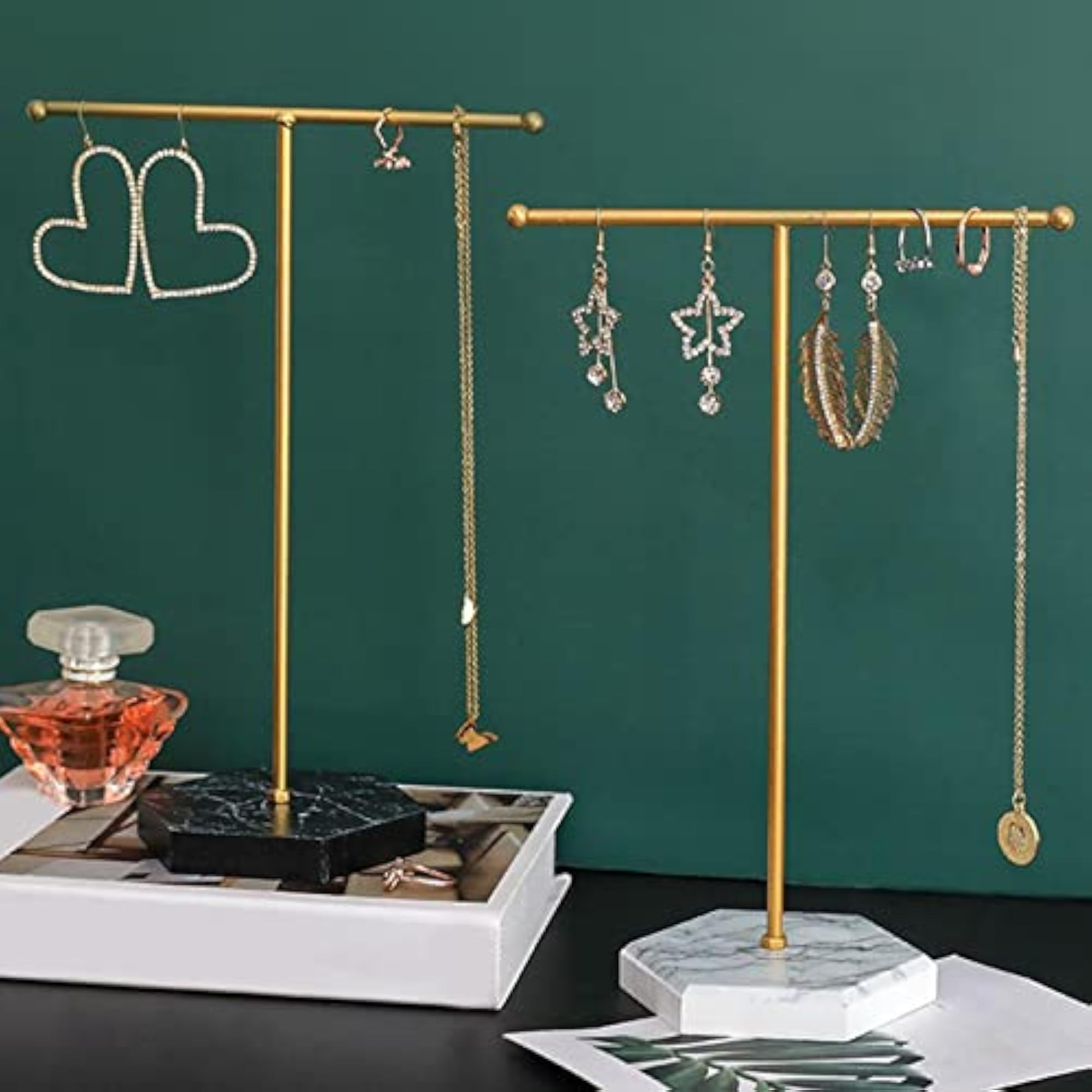 Jewellery Stand Gold Tower, Watch and Ring Holder