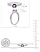 Imagen de Dazzlingrock Collection Anillo de compromiso de oro blanco de 10 quilates y diamante redondo de 5 mm