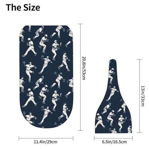 Image of Cartoon Baseball Players Newborn Swaddle Blankets Hat Sets Soft Baby Receiving Blanket Swaddle Sack for Baby Shower Infant Boy Girl Gift