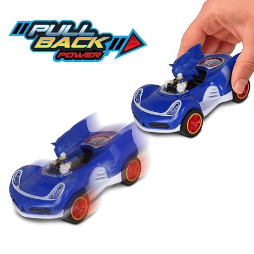 NKOK Sonic The Hedgehog All-Stars Racing Transformed Pull Back Racer - Sonic; No Batteries Required; Pull Back, Let go, and Watch Sonic Race - Thumbnail 4