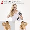 Hair Dryer, 160000 RPM Professional High-Speed Blow Dryer 2 Billion Negative Ionic Care Hair Dryer (Black Gray)