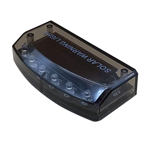 Image of Car Fake Dummy Alarm Led Light Blue 6 LED Warning Light Solar Power Simulated Security Anti-Theft Flashing Light Car Burglar Alarm Light