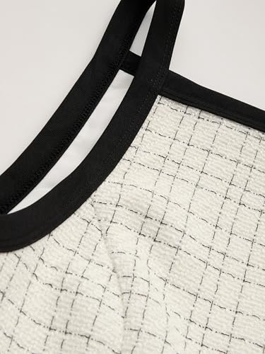 CIDER Mini Dress Square Neck Tweed A Line Solid High Waist Sleeveless Party Dresses Women4