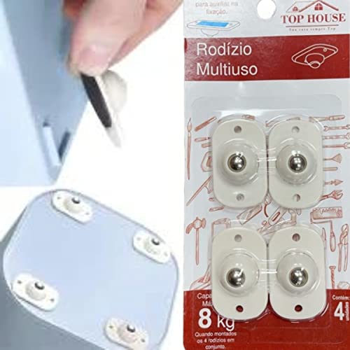 Kit 4 Rodinhas Adesivas Deslizantes P/Móveis Cadeira Esfera para colocar em moveis