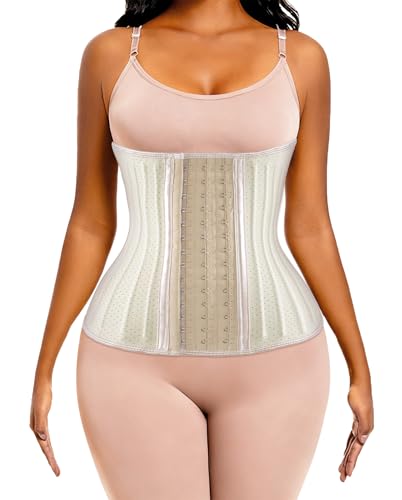 ECOWALSON Waist Trainer for Women - 9/25 Steel Bones & Additional Extender Cincher Corset for Hourglass body Shaper