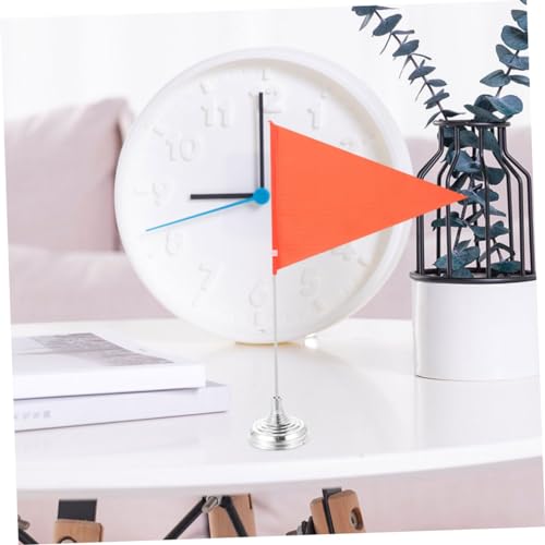 Parliky Pack of 10 Mini Flag Holders Round Chrome-plated Base Table Flag Holder for Office Party Decoration Versatile Use - Image 4