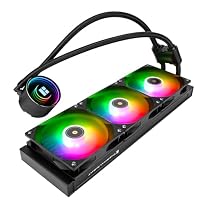 Thermalright TR Frozen Notte 360 Schwarz ARGB V2 Wasser CPU Kühler,3 PWM Lüfter mit 2000 U/min Geschwindigkeit,Intel LGA 1851/115X/1200/2011,Geeignet für AM4/AM5, Computer CPU Liquid Kühlkörper – Ansicht 4