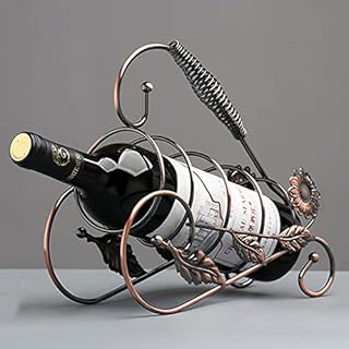 Fantes - Moon Ship Wine Holder, Stainless Steel Wine Rack Wine Bottle Holder Novelty for Gift Kitchen Home Decoration (Moon-Black)