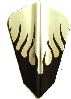 3 Sets #3236 AmeriThon Black/Silver Flames Dart Flights