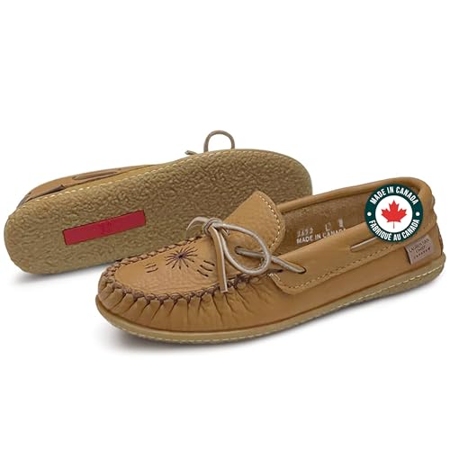 Loafers for Women, Leather Moccasins, Indoor & Outdoor, Made in Canada