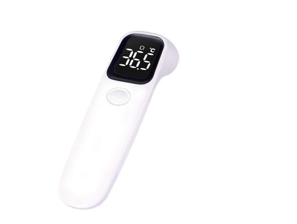 TMI Non-Touch Forehead Thermometer | High Precision Infrared Sensor | Short Measure time | LED/LCD Digital Display, White
