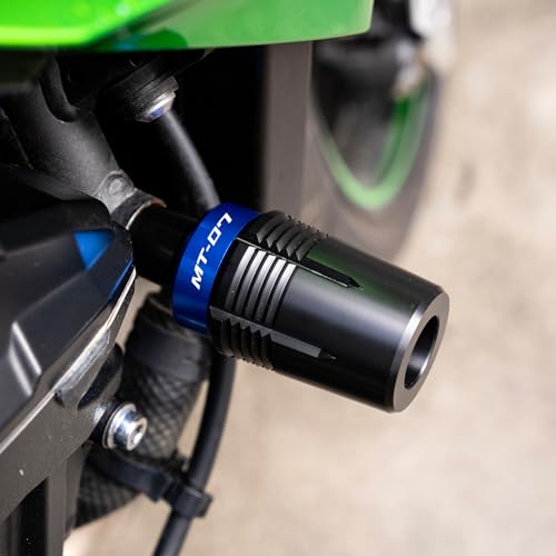 MOWOK Passend für Yamaha MT-07 fz07 MT07 Tracer 2014–2024 2021 2022 2023 Motorradzubehör Rahmenschieber Sturzschutz Motorschutz Fallschutz Pad (blau)