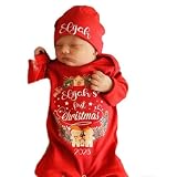 Personalized My 1st Christmas Baby Grow and Hat Set – Custom Baby's First Christmas Outfit (Style 1)