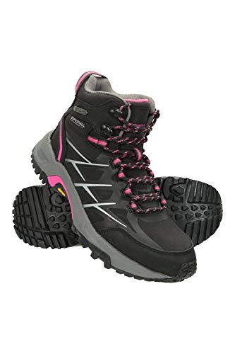 Mountain Warehouse Womens Waterproof Boots-Vibram Ladies Hiking Shoes Black Womens Shoe Size 6
