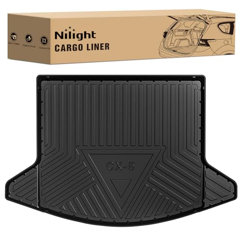 Image of Nilight Cargo Mats for Mazda CX5 2017-2025 | for CX-5 2017 2018 2019 2020 2021 2022 2023 2024 2025 All Weather Protection Heavy Duty Cargo Liners