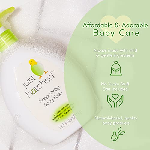 Just Hatched Happy Baby Body Wash, Moisturizing, Huggable Yummy Fragrance, Gentle For Newborns, For Sensitive Skin, Hypoallergenic, Gluten Free, 13.5 Fl Oz #TOP4