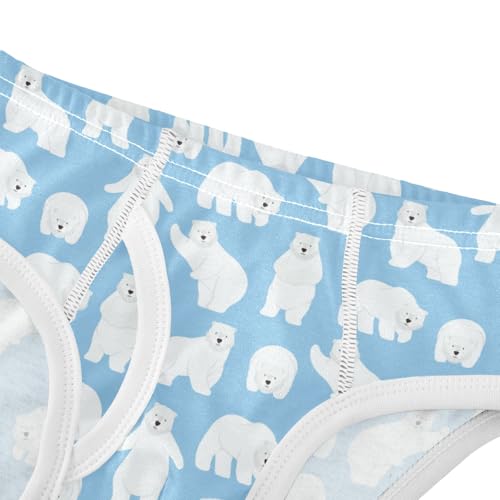 Boys' Exclusive Briefs Toddler Underwear 95% Combed Cotton Boxerbriefs 2T Polar Bear Pattern 204