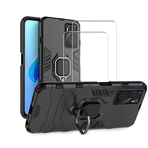 Tieeyivv Coque pour Oppo A76 Cover + Verre Trempé Protection écran Film Matte Etui Souple Flexible Cover