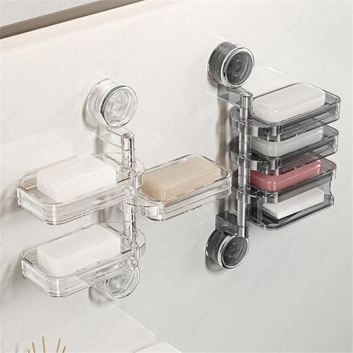 Porte-savon à ventouse étanche et compact pour le rangement de douche