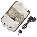 Winter Hand Warmer Rechargeable Safe Hot Water Bag, Cute Bowknot Cat Portable Electric Heat Warming Bag Pain Relief Hot Water Bottle+Cartoon Soft Detachable Velvet Cover(No Water Injection)