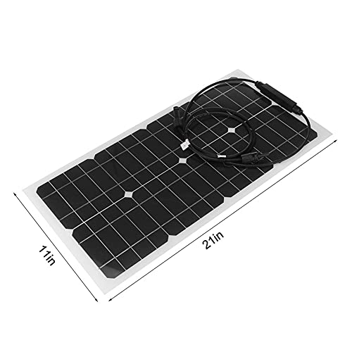 Haitoy 100W 18V Flexible Solar Panel High-Efficiency Monocrystalline Battery Charger Kit Usb, With A 30A Controller, Suitable For Mobile Phone Computer Car Rv Battery Camping Family Outdoor #TOP1