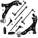 Detroit Axle - New Complete 10pc Front Suspension Kit Chevy Equinox- 10-Year Warranty- Both (2) Front Lower Control Arm & Ball Joint, All 4 Inner & Outer Tie Rod, 2 Front Sway Bar, 2 Tie Rod Boots