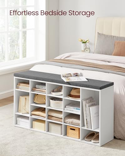 image for VASAGLE Custos Collection - Shoe Bench, Storage Bench with Padded Seat