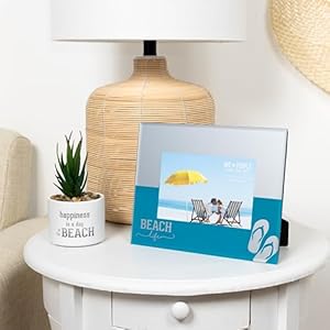 Pavilion Gift Company - Beach Life - 6" x 4" Horizontal Landscape Picture Photo Photograph Holder Frame Ocean Coastal Seaside Waterfront Boating Beach House Summer Home Decor Present Pavilion Gift Company Beach Life 6 x 4 Horizontal Landscape Picture Photo Photograph Holder Frame Ocean Coastal Seaside Waterfront Boating Beach House Summer Home Decor Present