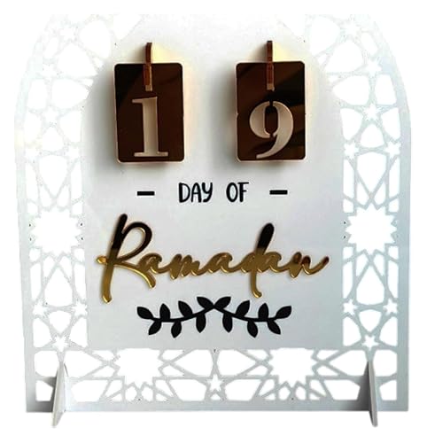 Décoration Ramadan Durable Calendrier de l'Avent Eid Acrylique Ne Se Déforme Pas